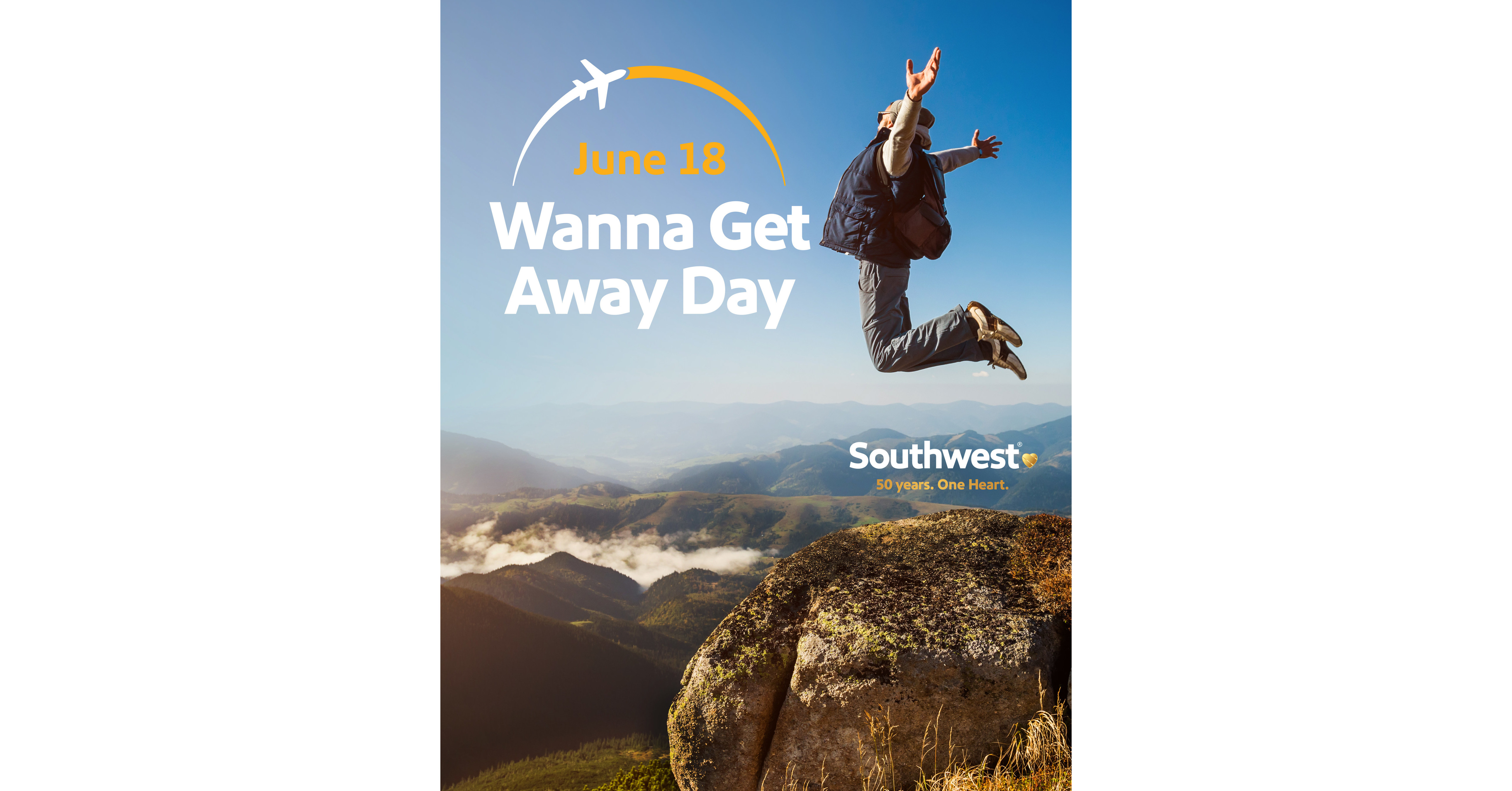 Southwest Airlines Declares June 18 As Wanna Get Away Day To Honor 50th