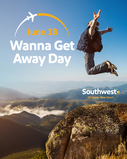 Southwest Airlines Declares June 18 As Wanna Get Away Day To Honor 50th Anniversary Of First Flight - Vimarsana News