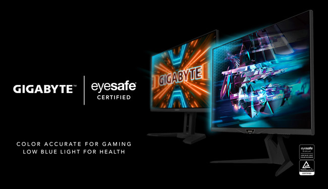 GIGABYTE's Eyesafe® Certified gaming monitors are optimized for ultimate performance and now include always-on low blue light technology to help promote eye comfort.