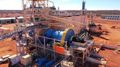 Ball mill installed and commissioning underway (CNW Group/Elemental Royalties Corp.)
