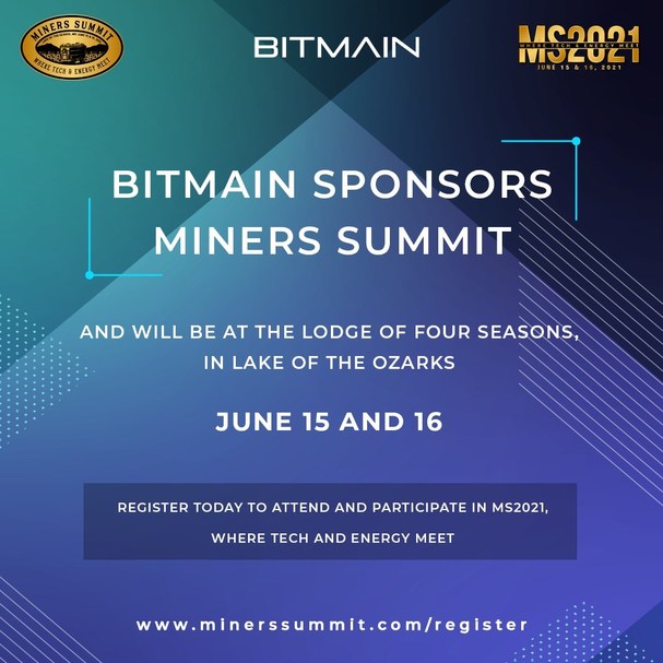 Bitmain Sponsors Miners Summit, June 15 and 16, in Lake of the Ozarks, Missouri - Vimarsana News