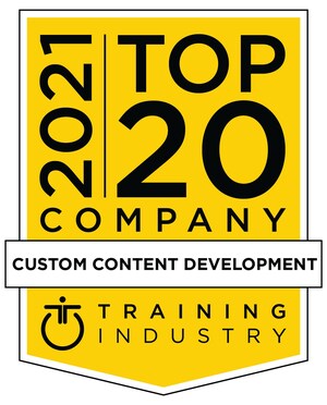 Performance Development Group Named One Of Training Industry's 2021 Top Custom Content Development Companies