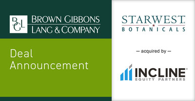 Brown Gibbons Lang & Company (BGL), a leading independent investment bank and financial advisory firm, is pleased to announce the sale of Starwest Botanicals (Starwest) to Incline Equity Partners. BGL’s Food & Beverage investment banking team served as the exclusive financial advisor to Starwest in the transaction. The transaction furthers BGL’s expertise in botanicals and spices — and more broadly, the food ingredients sub-sector. The specific terms of the transaction were not disclosed.