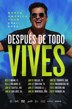 GRAMMY® and Latin GRAMMY® Award Winning Multiplatinum Musician and Songwriter Carlos Vives, Announces Highly-Anticipated Return to the Stage With His "Después de todo… VIVES" Tour