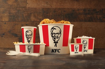 Renderings of KFC’s home compostable packaging (CNW Group/KFC Canada)