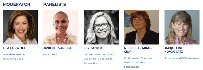 The panelists for Delivering Good's June 9 discussion on women and philanthropy.