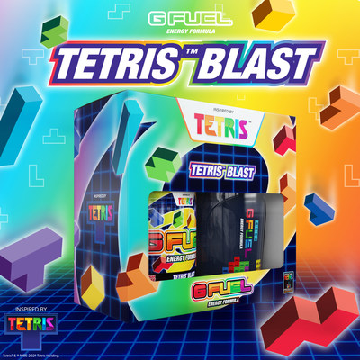 G FUEL — The Official Energy Drink of Esports® — has teamed up with The Tetris Company, Inc. to drop a Tetrimino of deliciousness: Tetris™ Blast. G FUEL Tetris Blast is available to buy at gfuel.com through June 7th while supplies last.
