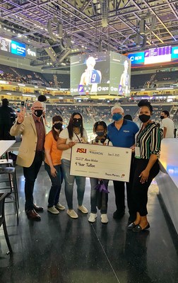 Desert Financial Credit Union, Arizona State University and the Phoenix Mercury presented ASU 12-year-old freshman Alena Wicker with a gift of full tuition coverage to help bring her dream to life.