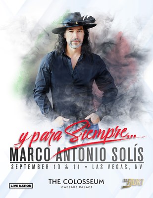 MARCO ANTONIO SOLÍS TO CELEBRATE MEXICAN INDEPENDENCE DAY WEEKEND WITH HIS ONLY TWO U.S. SOLO SHOWS THIS YEAR