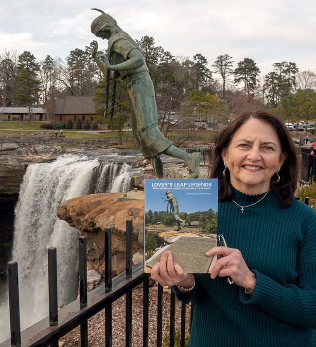 Crystal Payton at Princess Noccalula bronze statue in Gadsden, Alabama.