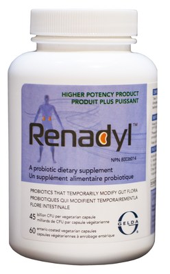 Renadyl probiotic capsules, NPN 80036014 (CNW Group/Health Canada)