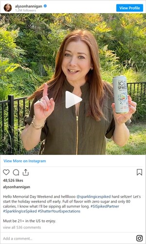 Alyson Hannigan Joins Sparkling Ice Spiked® Hard Seltzer for Shatter Your Expectations Campaign