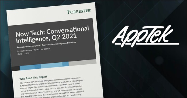 AppTek cited in Now Tech Conversational Intelligence Report