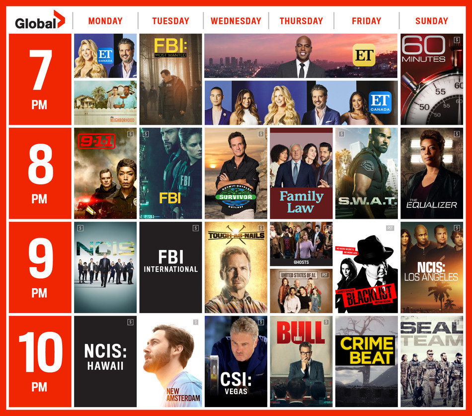 Global's fall lineup (CNW Group/Corus Entertainment Inc.)
