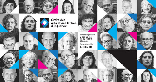 Les 18 récipiendaires de la cohorte 2021 de l'Ordre des arts et des lettres du Québec. (Crédit photo: Montage du CALQ) (Groupe CNW/Conseil des arts et des lettres du Québec)