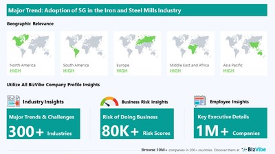 Snapshot of key trend impacting BizVibe's iron and steel mills industry group.