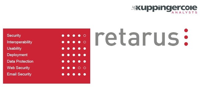 Top Rating for Retarus' Business Email Service given by analyst firm KuppingerCole in the Market Compass "Cloud-delivered Security".