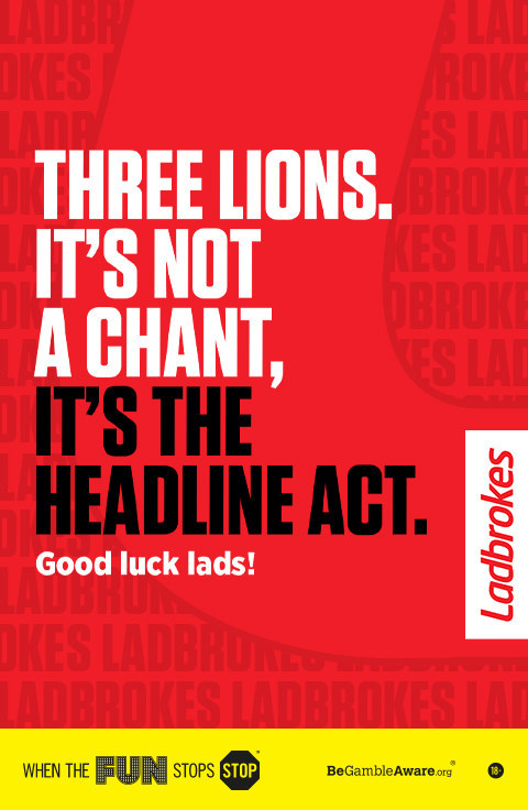 Ladbrokes ad now showing in London for the Euros