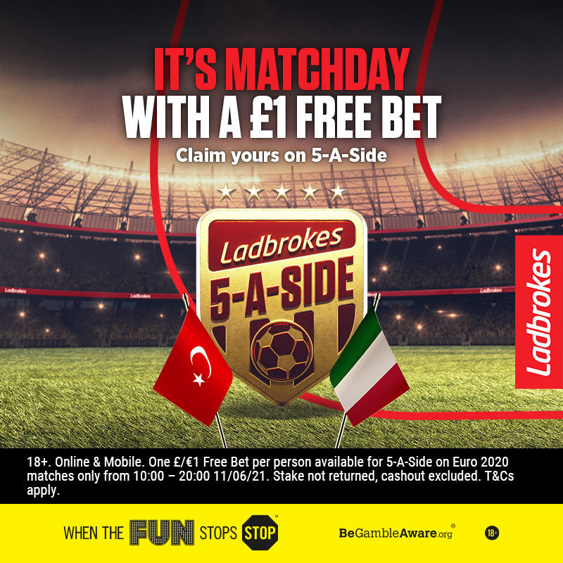 Ladbrokes promotion for the Euros on Twitter