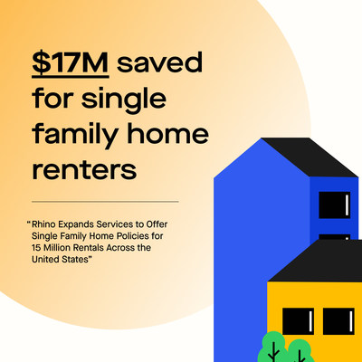 Rhino Expands Services to Offer Single-Family Home Policies for 15 Million Rentals Across the US