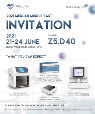 Vazyme to showcase full range of Covid-19 diagnostic and treatment solutions at 2021 Medlab Middle East