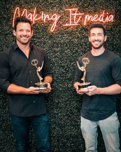 Pictured (left to right): Making It Media CEO and 'Staycation' Executive Producer and Host Robert Parks-Valletta and 'Staycation' Director Marvin Nuecklaus. (PRNewsfoto/Making It Media)