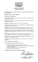 Annexe de la pétition déposée (Groupe CNW/Aile parlementaire du Parti libéral du Québec)