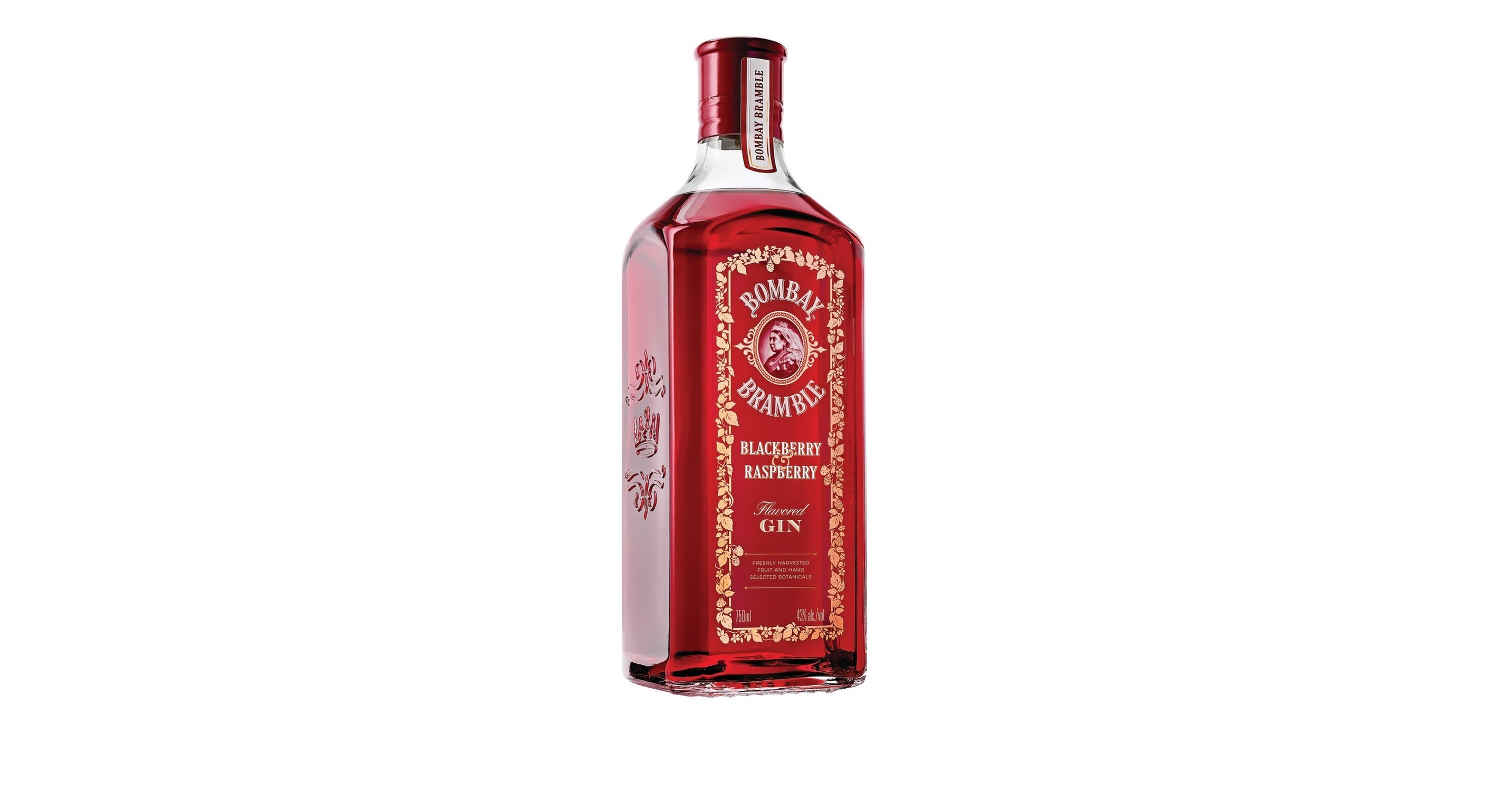 Introducing BOMBAY flavor new vibrant 100% harvested of gin freshly a natural raspberries bursting with and blackberries the BRAMBLE®