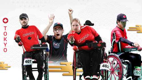 Le Canada sera représenté par quatre athlètes dans le sport de la boccia aux Jeux paralympiques de Tokyo 2020. De G à D : Iulian Ciobanu, Danik Allard, Alison Levine et Marco Dispaltro. (Groupe CNW/Canadian Paralympic Committee (Sponsorships))