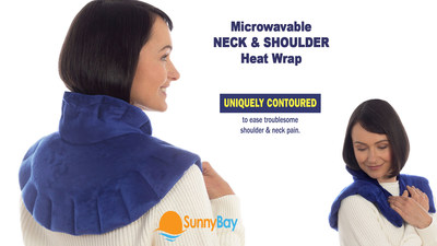 The microwavable neck and shoulder heat wrap is both weighted and contoured to stay put and ease radiating headaches, arthritis, and muscle stiffness simultaneously in both the neck and shoulder region. Never slowing the user down, the hot/cold compress can rest easily on your neck and shoulders while watching television, working at a desk, or hunched over a laptop.