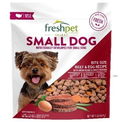 Freshpet Voluntarily Recalls One Lot of Freshpet Select Small Dog Bite Size Beef & Egg Recipe Dog Food Due to Potential Salmonella Contamination