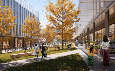 Innovation Quarter's next phase calls for 15 acres of urban green space, including the proposed Fogle Commons, a linear park in the heart of the new development. (Winston-Salem, N.C.)