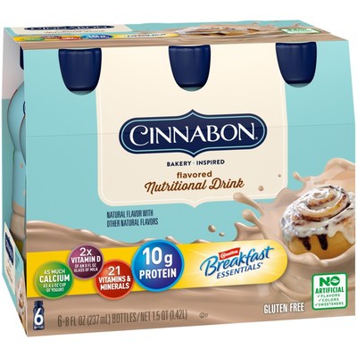 New Carnation Breakfast Essentials® Cinnabon® Bakery Inspired Flavored Nutritional Drink (PRNewsfoto/Nestlé Health Science)