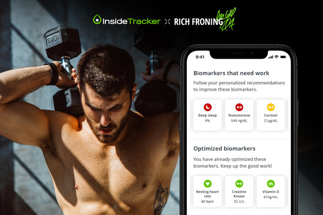 InsideTracker, the leading ultra-personalized performance system, created the Limited Edition InsideTracker x Rich Froning Panel in collaboration with the eight-time CrossFit Games Champion and four-time "Fittest Man on Earth," letting athletes test up to 33 blood biomarkers focused specifically on strength, recovery and resilience.