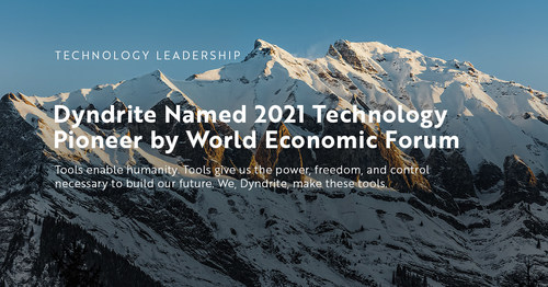 Dyndrite named 2021 Technology Pioneer by World Economic Forum