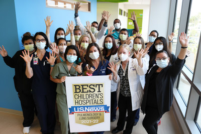 Miller Children’s & Women’s Hospital Long Beach team members celebrate being ranked among the top children’s hospitals for Pediatric Pulmonology & Lung Surgery by U.S. News & World Report for the second year in a row.