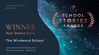 Out of nearly 1,000 entries from around the world, The Windward School's Communications Office wins Best Drama Story as part of Interactive Schools' School Stories Awards.