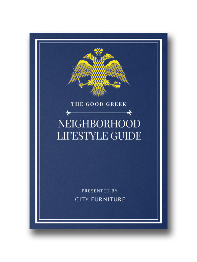 The Inaugural Good Greek Neighborhood Lifestyle Guide Is Available Starting In June 2021 To All Customers Who Relocate With Good Greek Moving & Storage. The Guide Is Delivered With The Good Greek Welcome Home Gift Box.