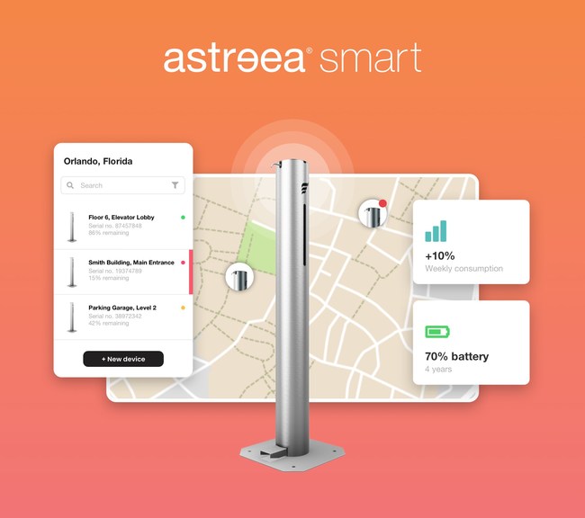 Astreea Smart, the intelligent hand sanitizing system
