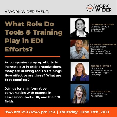 The Myers-Briggs Company’s US Director of Professional Services Sherrie Haynie will be joining Work Wider’s upcoming webinar What Role Do Tools & Training Play in EDI Efforts on Thursday, June 17th at 12:45 ET. The webinar will explore strategies and best practices for integrating assessment tools and training into EDI efforts in organizations. Learn more and register at https://bit.ly/3cLCLG9