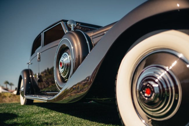 A 1935 Duesenberg JN Bojangles Sports Sedan from the collection of Rob Hilardes of Visalia, California, on display at the 2019 Las Vegas Concours d'Elegance. One of only three 1935 Duesenberg JN models produced, this car was originally owned by the famous dancer Bill "Bojangles" Robinson, who purchased it for roughly $17,000 in 1935. The prestigious Concours d'Elegance returns to Las Vegas this fall, featuring over 100 of the world's greatest collector cars.