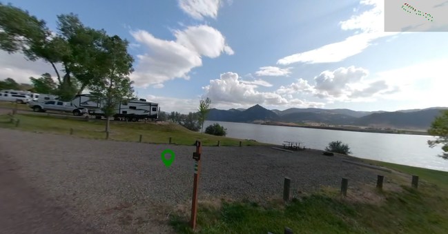 Here is an available campsite at Holter Lake Campground in Montana. The green icon denotes sites that are available for reservation during the chosen dates. Campers can click on the icon to get more information and to book the site.