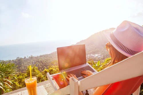 Remote work has made work-life balance more achievable, allowing Americans to travel and work from anywhere.