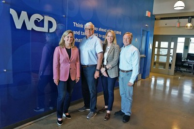 Newly rebranded WCD is a Calgary-based digital on-demand print and information solutions company. Leading the rebrand initiative alongside their team of talented executives are President & CEO Karen Brookman (left), her sister and Vice President of Marketing Jennifer Brookman (centre right), Karen’s husband and CFO Allan Megarry (right), building upon the legacy of father and Company Chairman, George Brookman (centre left). (CNW Group/WCD)