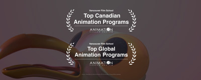 VFS has topped ACR’s prestigious Canadian and International lists for the past five years and three years, respectively. (CNW Group/Vancouver Film School)