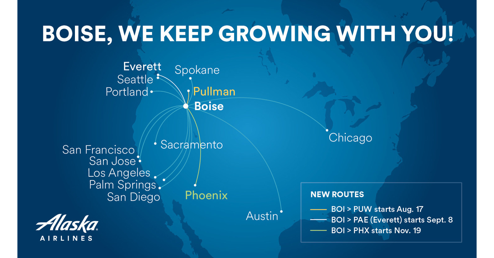 Alaska Airlines grows with Boise, launching new flights and adding more