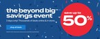 Bed Bath &amp; Beyond Invites Customers To The 'Beyond Big Savings Event' With Up To 50% Off Thousands Of Items, $100 In Rewards And Free Same-Day Delivery
