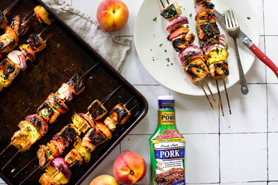 Sweet summer fruits and vegetables combine with savory Tony Chachere's Creole seasoned pork for a flavor pairing you will love! These Sweet Heat Peach and Pork Kabobs by My Diary of Us are the ultimate super simple weeknight meal.