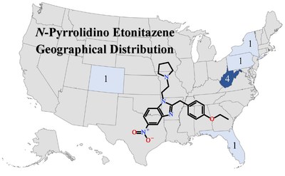 Case distribution in the United States.