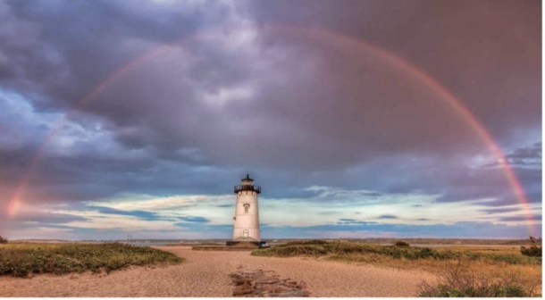 Rainbow over the Edgartown Lighthouse, Martha's Vineyard